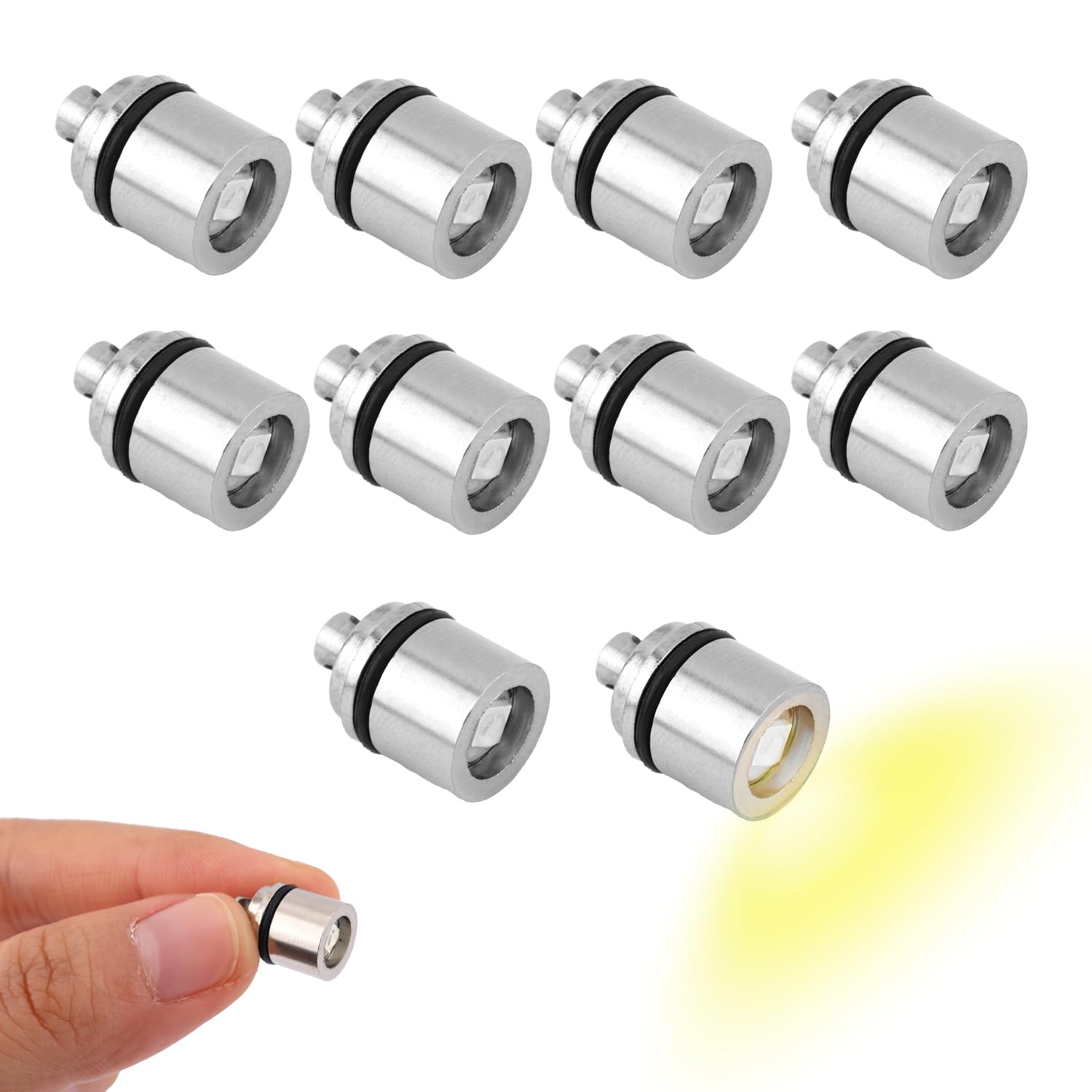 10pcs Micro LED Lights, Battery Powered Tiny Lights Miniature Craft Models for Paper Lanterns Party Decorations Dollhouse Accessories (Warm White)