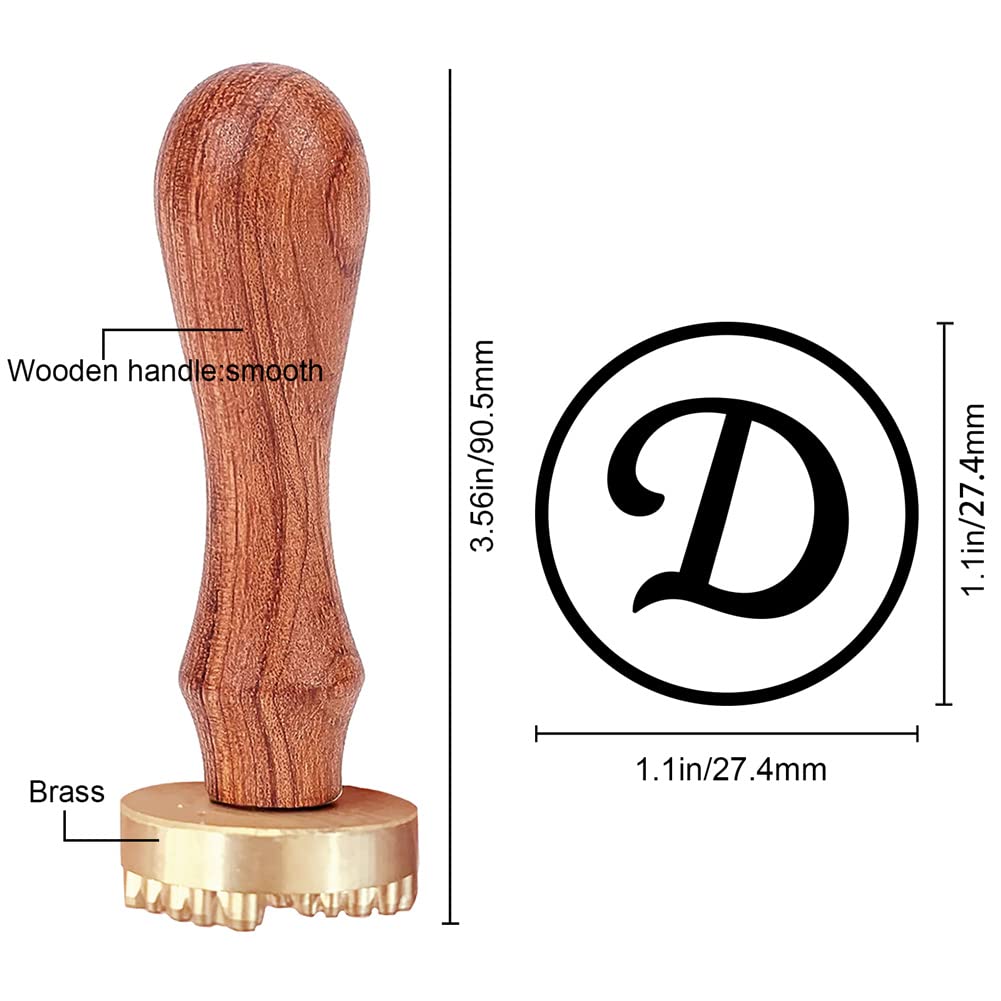 CRASPIRE Ice Stamp Letter D Cube Branding with Removable Brass Head & Wood Handle Vintage 1.1 for Cubes Cocktail Whiskey Mojito Drinks Bar Making DIY Crafting - Image 2