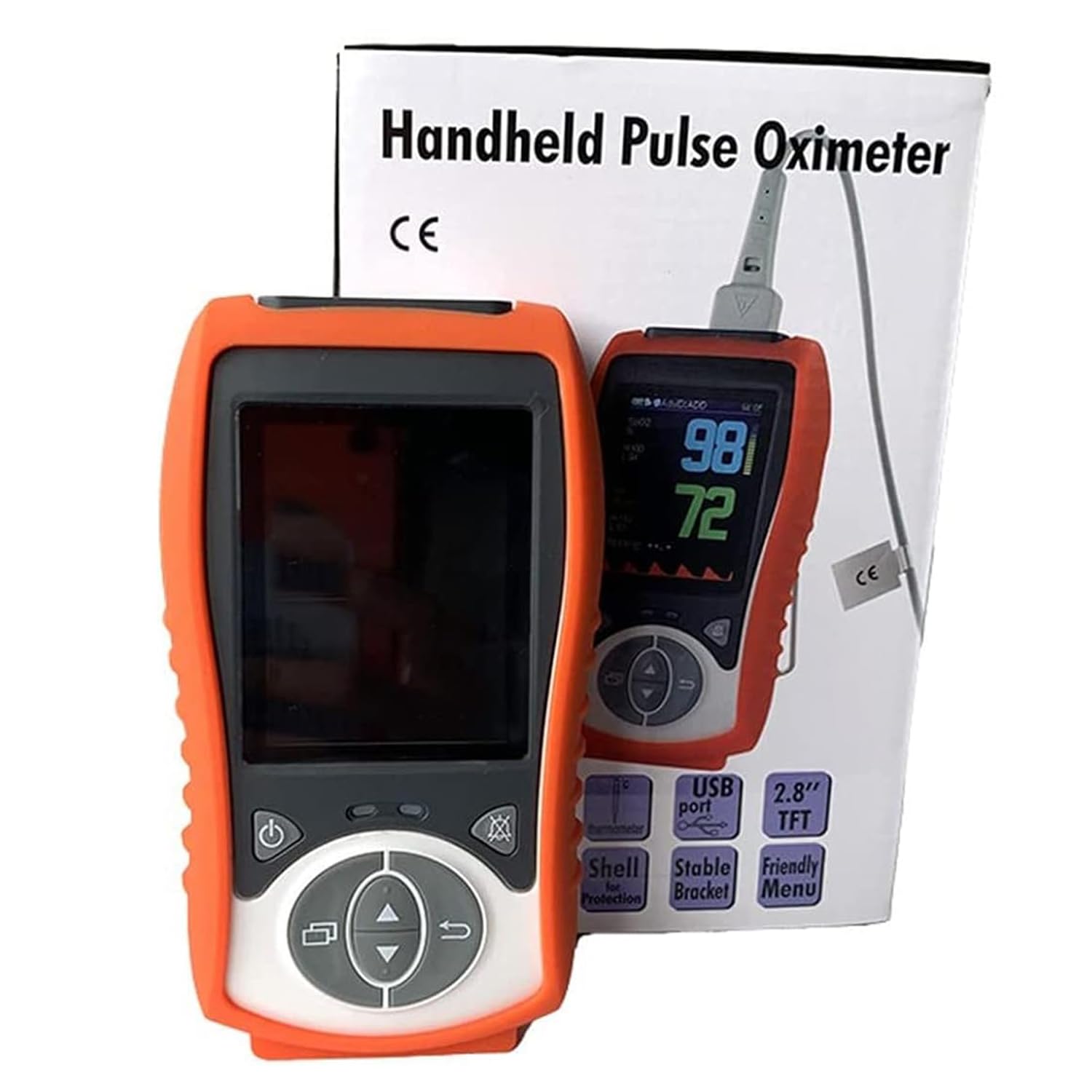 Handheld-Veterinär-Pulsoximeter, Pulsfrequenz- Und Herzfrequenzmesser, Mit Ohr-Zungen-Sensor, 2,8-Zoll-LCD-Digitalanzeige, Für Katzen, Hunde, Haustiere Krankenhaus