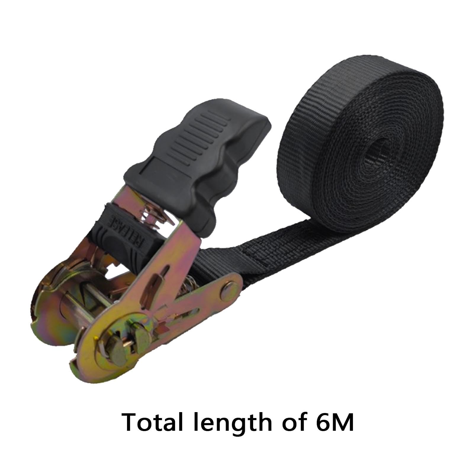 Cinghie a cricchetto, 4 x 250 kg, resistenti alla rottura, cinghie di ancoraggio regolabili con fibbia a camma per moto, carichi, camion, rimorchi, bagagli (confezione da 4, 3 m x 2,5 cm