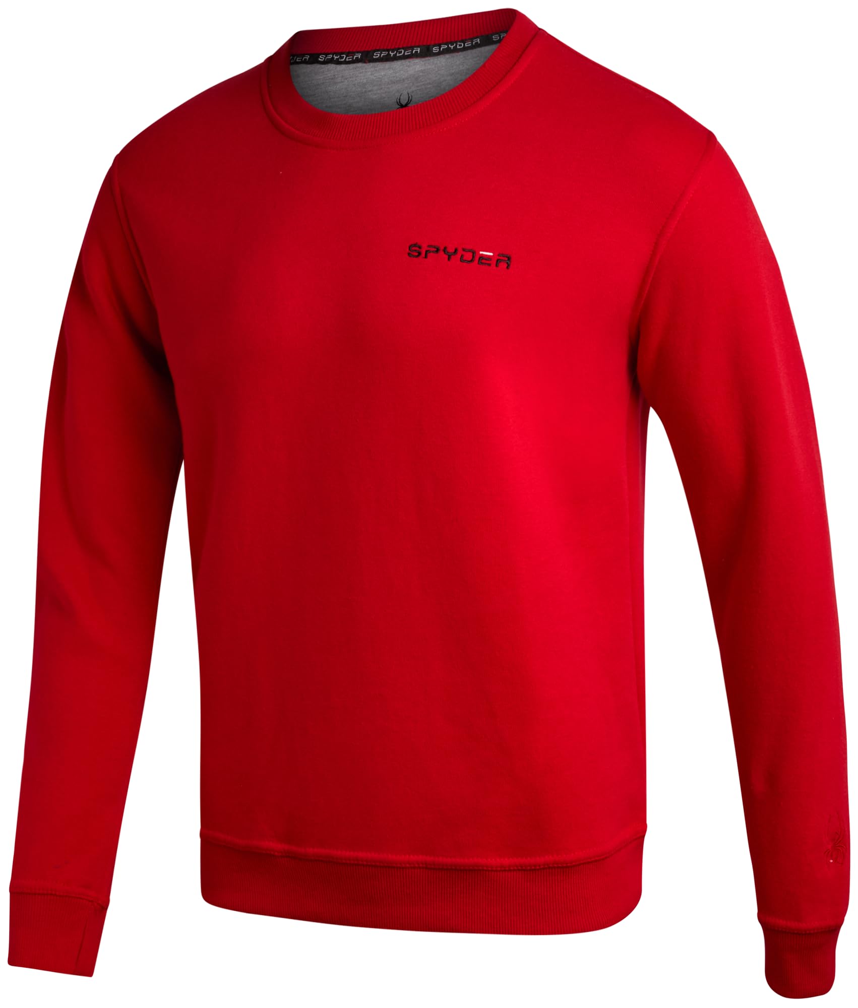 Spyder Men's Red Crewneck Sweatshirt - Soft Performance Fleece Pullover Sweatshirts For - Casual Gym Workout Sweatshirt, Xxl