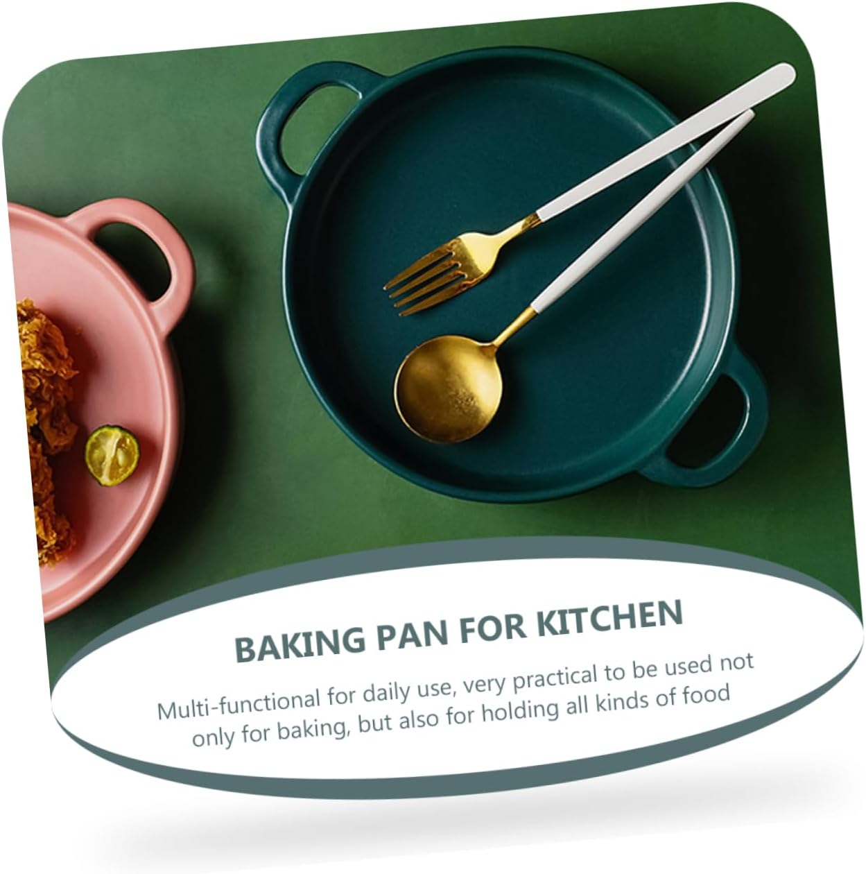 Unomor High-temperature Resistant Ceramic Grilling Platter Baking Dish Oven Friendly Easy to Use