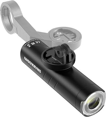 Faro delantero de bicicleta de 12001500 lúmenes recargable, lente giratoria antideslumbrante luz de bicicleta para conducción nocturna para