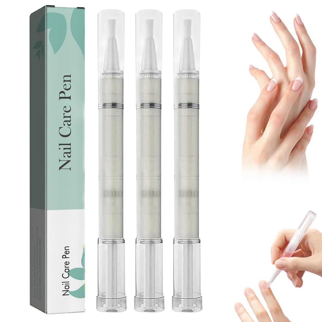 3 pezzi Penna per la Cura Delle Unghie, nail care pen fungo del chiodo, Pennas per Cuticole Unghie Nail Treatment Pen Con Aloe Vera e Olio Dell'albero,Per Cura Delle Unghie e Delle Cuticole