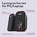 Trust Orada PC Lautsprecher USB 2.0, 12W (6W RMS), Kompaktes Lautsprecherset, Speaker Set mit Kopfhöreranschluss, AUX Klinke 3.5mm, PC Boxen Computer Laptop Mac, Schwarz
