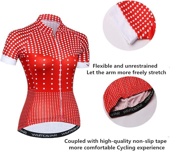 JPOJPO Women's Cycling Jersey Sleeveless Short&Long Sleeve Bike Shirt Half Zipper Road Bicycle Biking Tops CF3 - Image 4