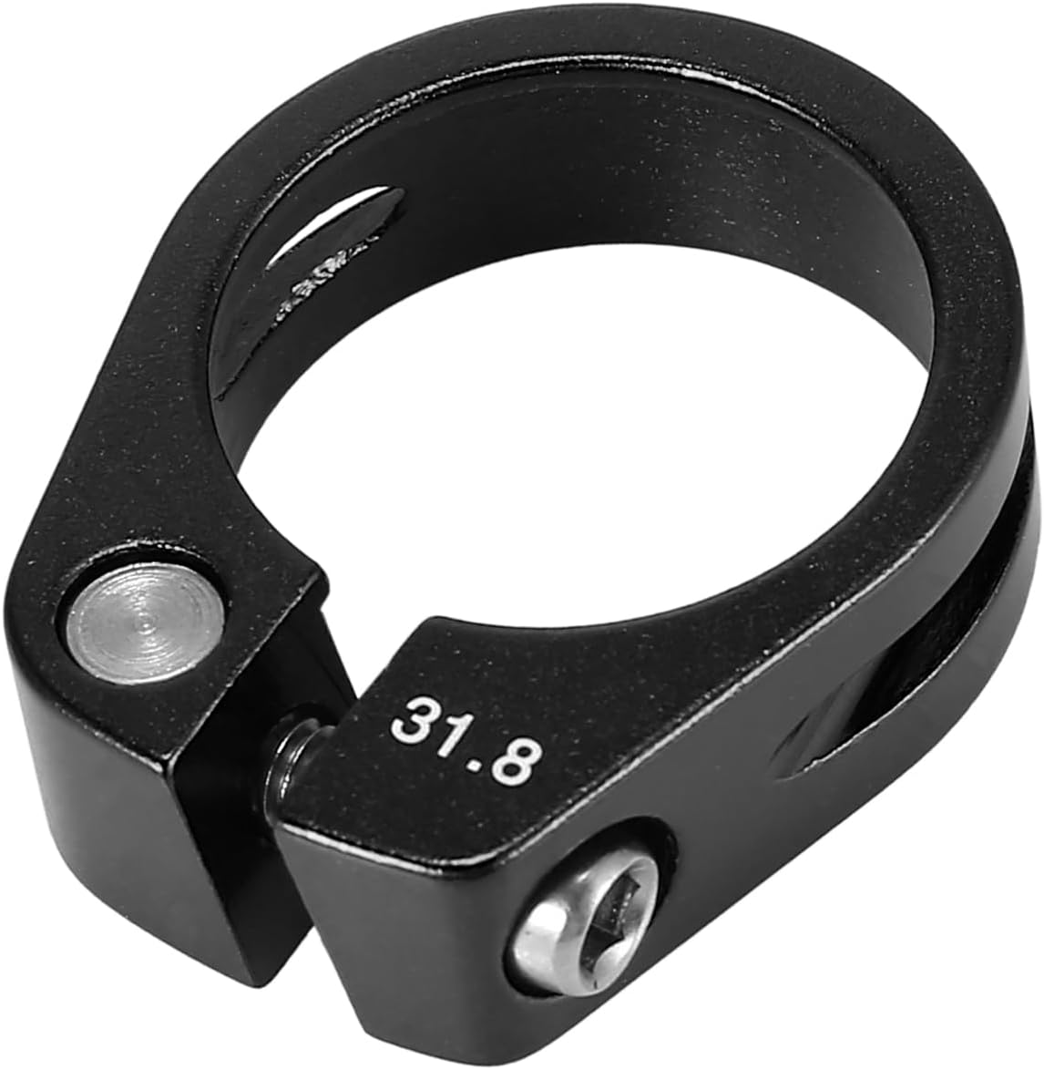 Bicycle Seat Clamp Seat Post Clip Black 31.8mm Aluminium Alloy