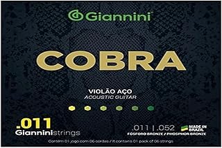 Encordoamento para violão aço cobra .011 bronze geeflk - giannini