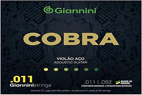 ENCORDOAMENTO PARA VIOLÃO AÇO COBRA .011 BRONZE GEEFLK - GIANNINI