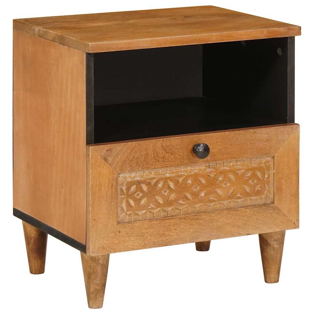 Table de chevet avec tiroir et étagère meuble rustique en bois d'ingénierie marron clair bureau