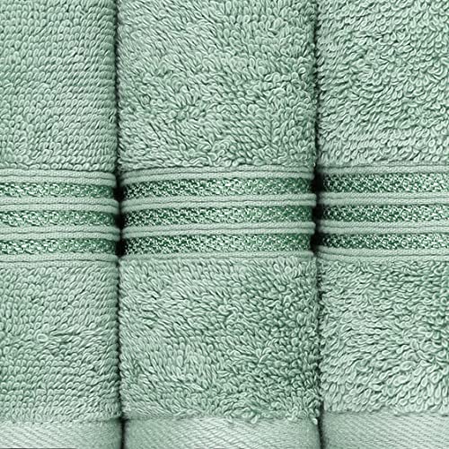 Superior Luxury Cotton Bath Towel Set - 6-Piece Towel Set, Premium Egyptian Cotton Towels, Sage Green #TOP2