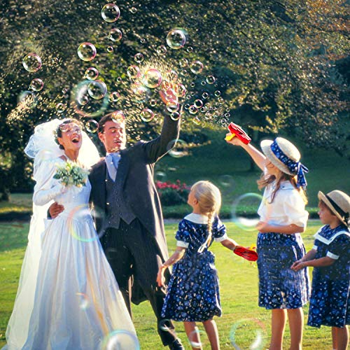 Auney Handheld Bubble Machine with Light, Automatic LED Bubble Blower Bubble Maker More Than 2000 Bubbles Per Minute, Bubble Machine for Kids, Red Bubble Toy with Sound for Kids - Thumbnail 4
