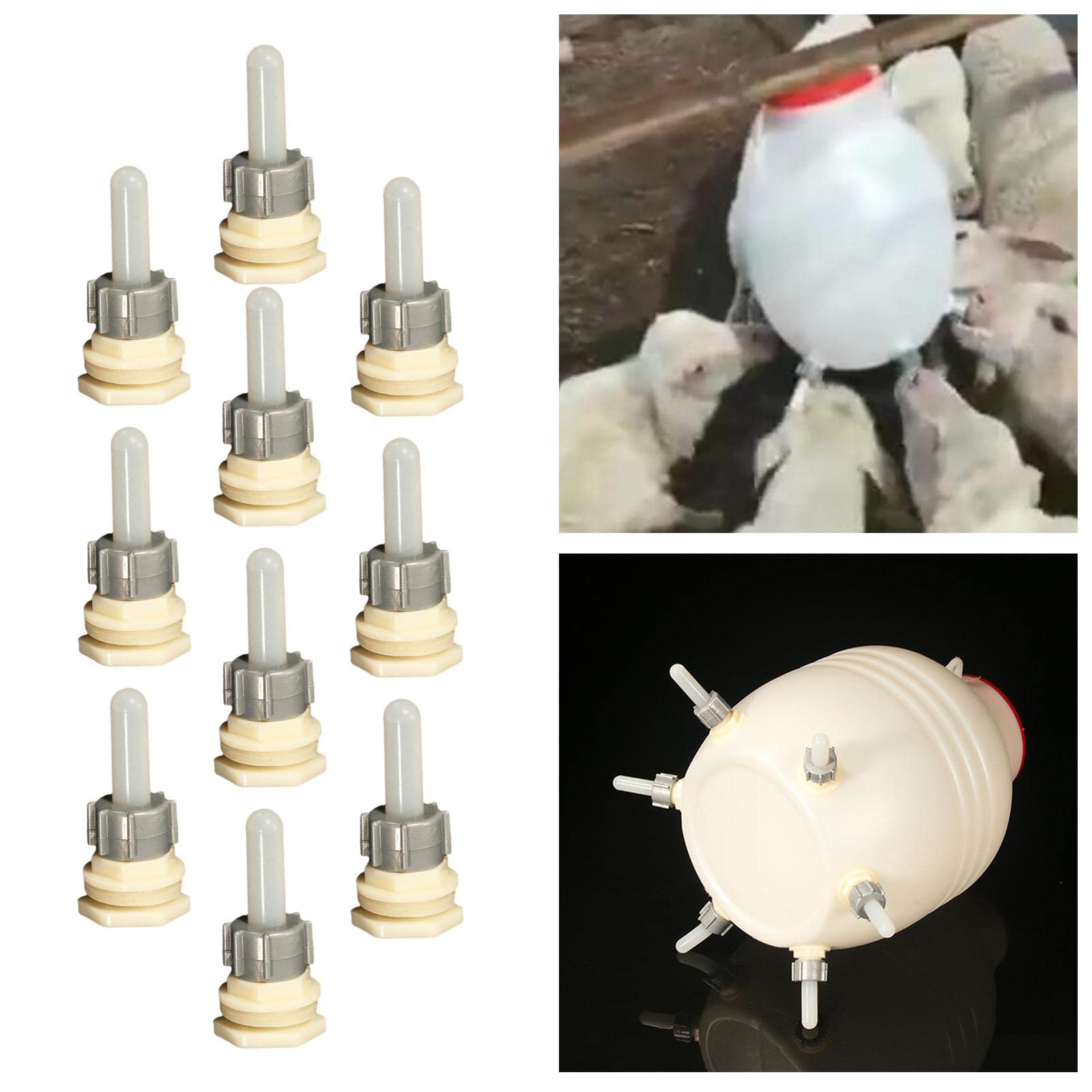 Juego de 3 tetinas de cordero de silicona para lactancia de cabras, lechones de cabra, accesorios para perros