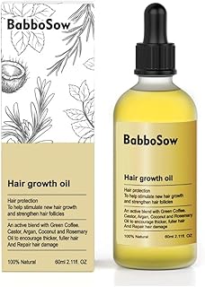 Veganic Natural Hair Growth Oil, Rosemary Oil for Hair Growth Organic,Rosemary Oil for Hair Growth, Veganic Natural Hair Growth Oil for Thin Hair,Hair Oil for Dry Damaged Hair and Growth，60ml (1pc)