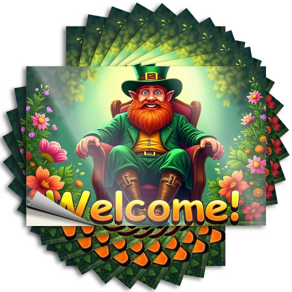 Welcome to The Land of Leprechauns Heavy Tiki - Decals Hard Removable Vinyl Decal(12X18CM)