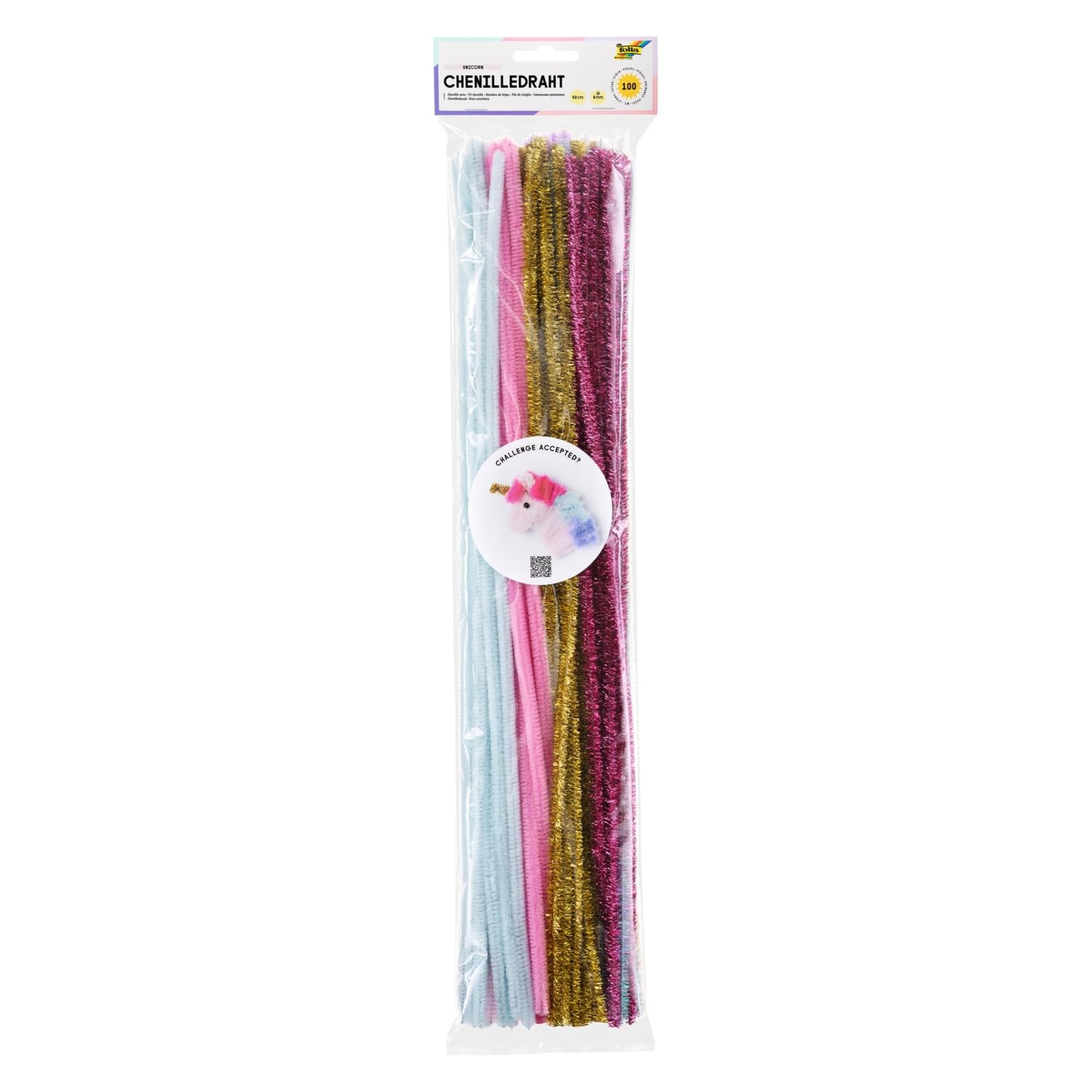 Fils Chenille Folia - Lot 10 Cure-pipes Pastel 50cm