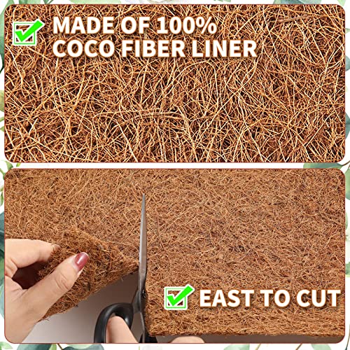 6 Rolls Coconut Liners for Planters, Natural Coconut Fiber Basket Liner