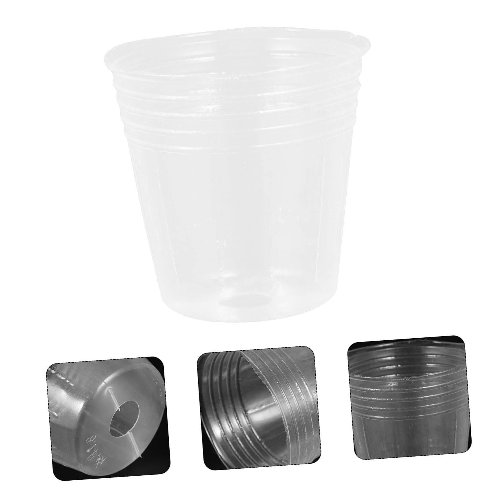 BESPORTBLE Lot De 4 Petits Pots De Pépinière en Plastique PP pour Plantes Succulentes Et Orchidées Drainants Et Respirants 50 Pièces X 4