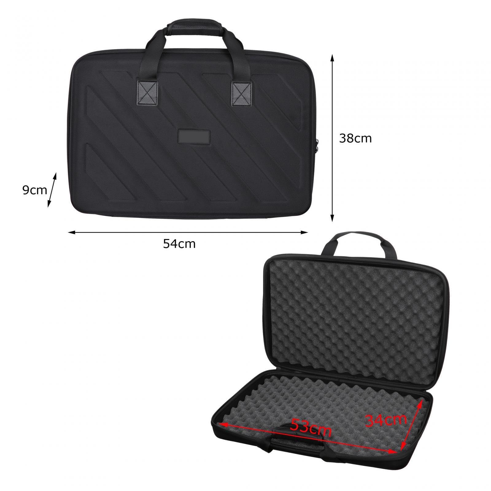 Custodia portatile per attrezzatura DJ con maniglia, leggera e antiurto, impermeabile, progettata per controller DJ, accessori da viaggio, custodia rigida in EVA per controller, spugna