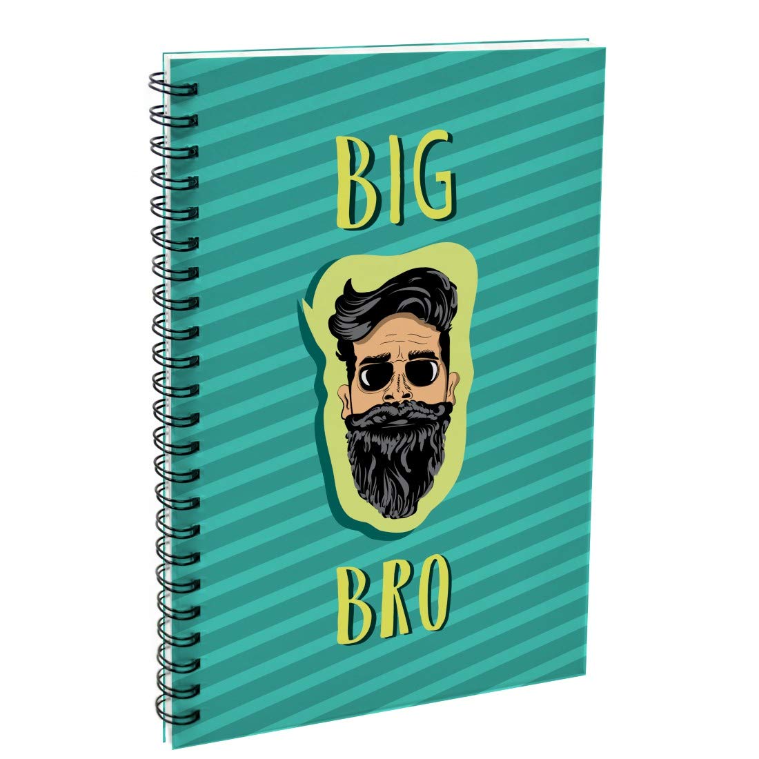Indigifts Brother Birthday Gift | Big Bro Printed Green A5 Size Wiro Bound Diary | Rakhi Gift, Rakshabandhan Gift for Brother - Personal Diary, Planner Diary, Notes Making Book, Unique Gift Idea