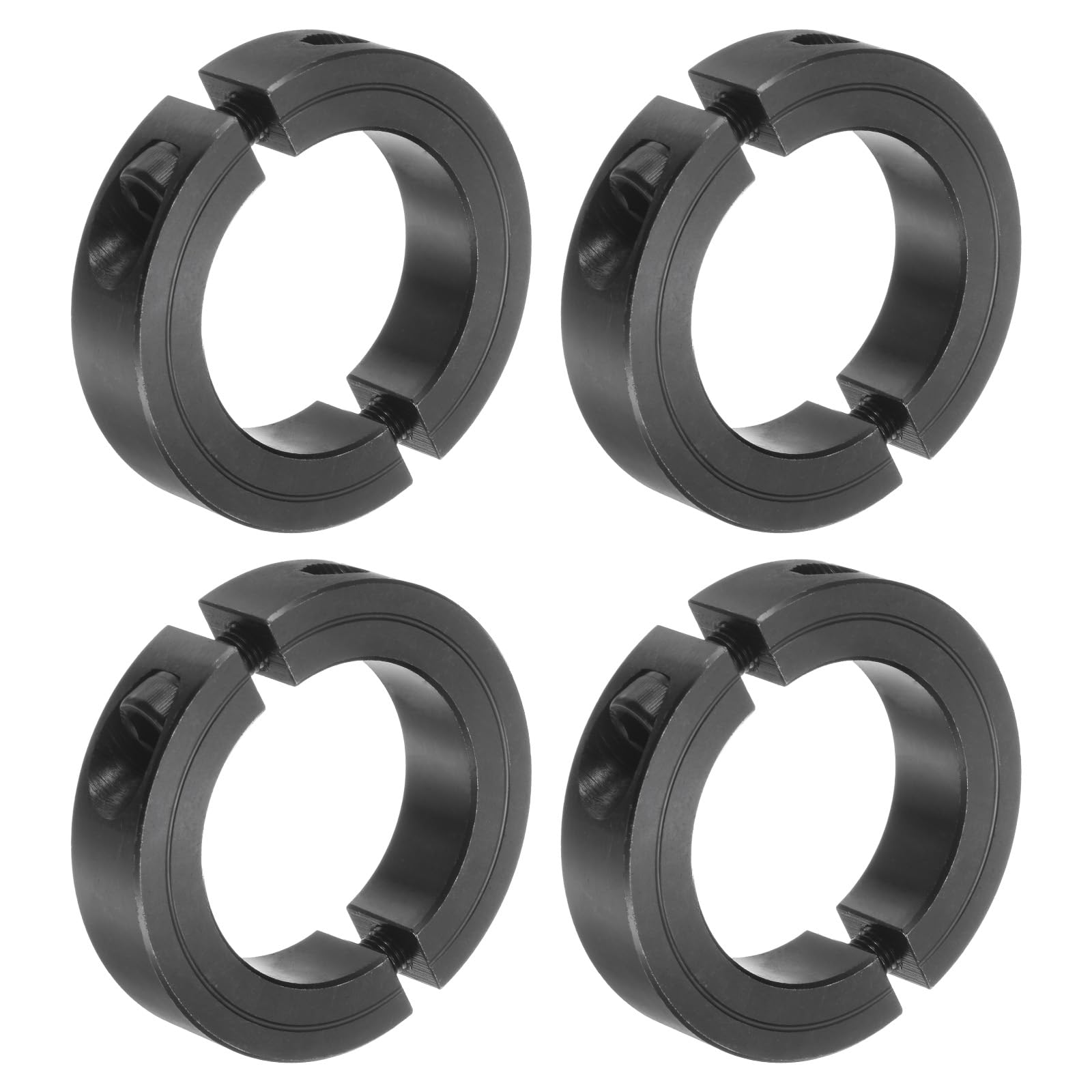QUARKZMAN 4 Stück Doppelt geteilte Klemmringwelle 1-7/8" Bohrung Zweiteiliger Klemmring, 2-7/8" Außendurchmesser, 11/16" Dicke, #45 Stahl Achsklemmring, Schraubstil
