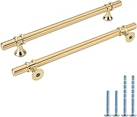 Vista 60 de Rergy Manijas de Gabinete Tiradores de Cajón y Pomos, Paquete de 5 Níquel Cepillado y Oro Centro de Orificio de 3 Pulgadas, Herrajes de Cocina