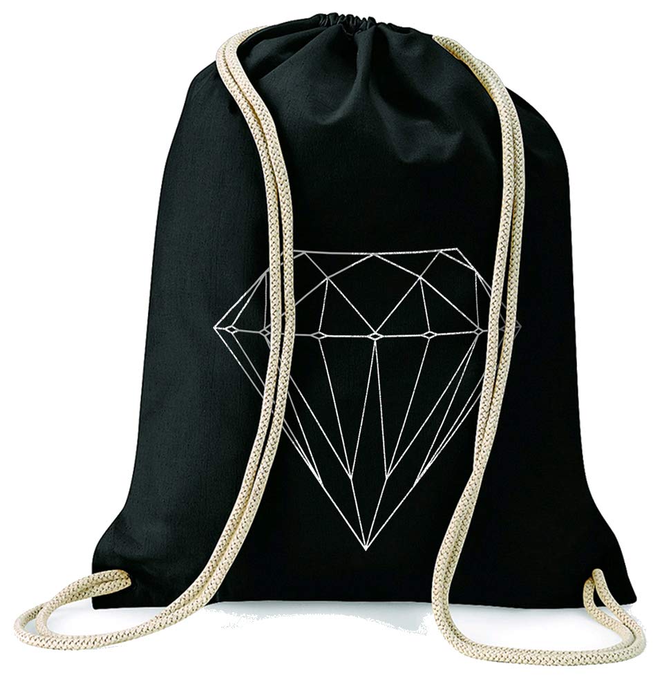 ApeWearDiamond/Gymsac - Drawstring Bag/BLACK