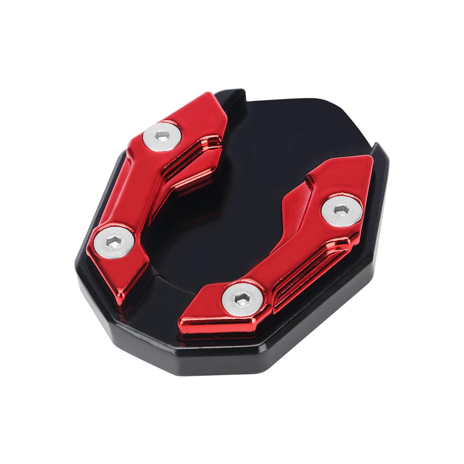 GLSDC Motorcycle Side Stand Plate Pad for Suzuki VStrom 1050/XT VStrom1050, Aluminum Alloy Motorcycle Kickstand Pad Prevents Tiles Wear Marks,Red