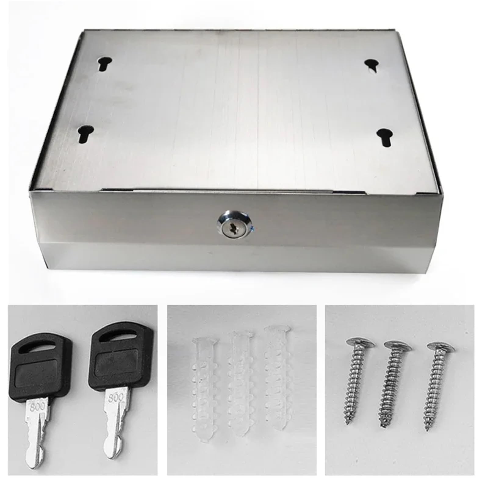 Portafazzoletti da Parete Dispenser di Asciugamani di Carta a Parete, Scatola for fazzoletti da Cucina in Acciaio Inossidabile con Serratura(Gold)