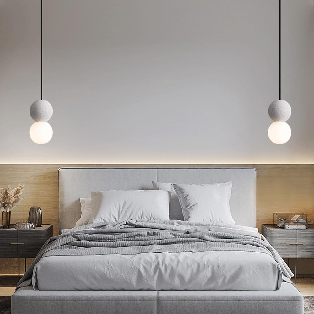 da a Sospensione in Cemento in Stile Industriale, Dario a Una Testa con Sorgente Luminosa G9, Piccola da a Sospensione in Cemento dalla personalità Creativa, apparecchi di illuminazion