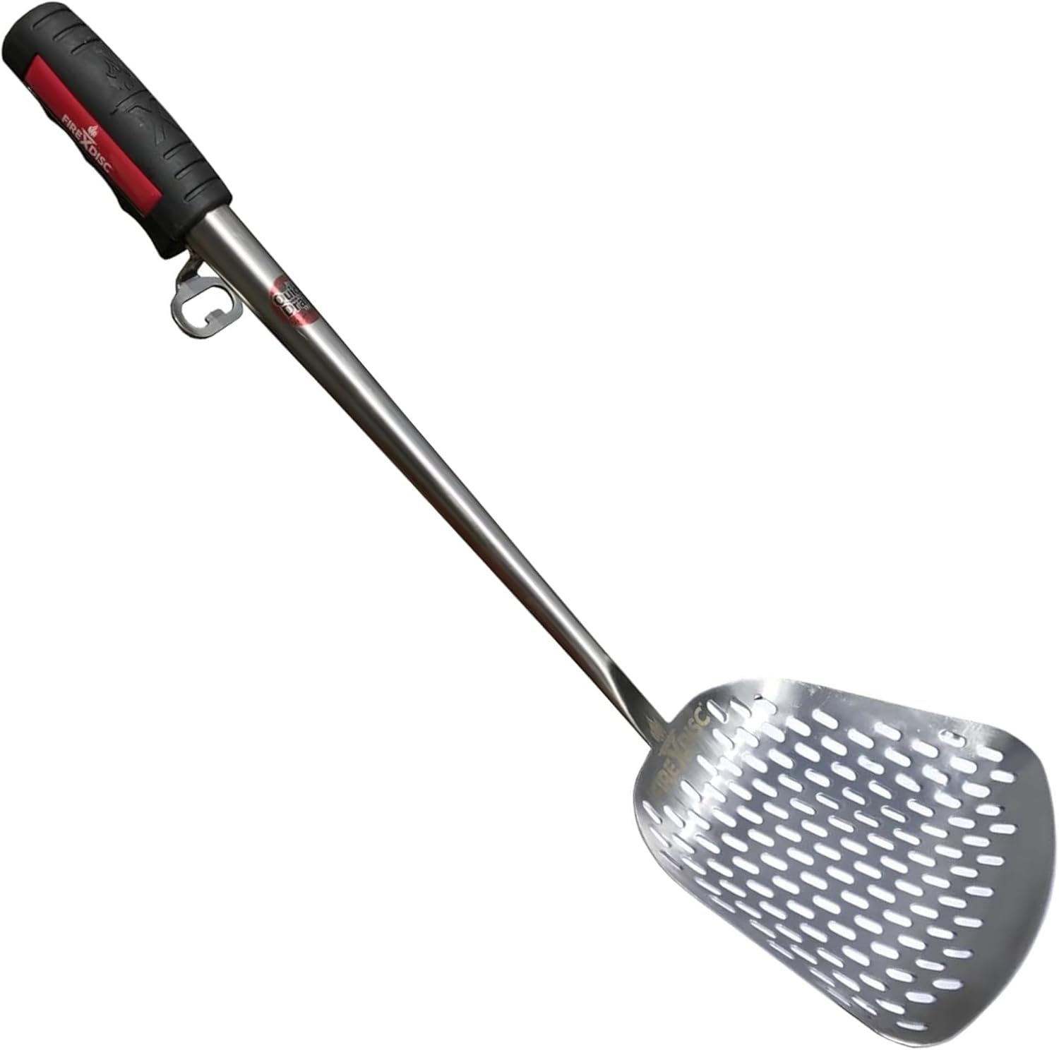FIREDISC Ultimate Frying Weapon 22-in. Stainless Steel Slotted Outdoor Kitchen Spatula TCGSKM, Metal Spatula Stainless Steel Cooking Utensil and Kitchen Gadget, Specially Made for FIREDISC Cookers