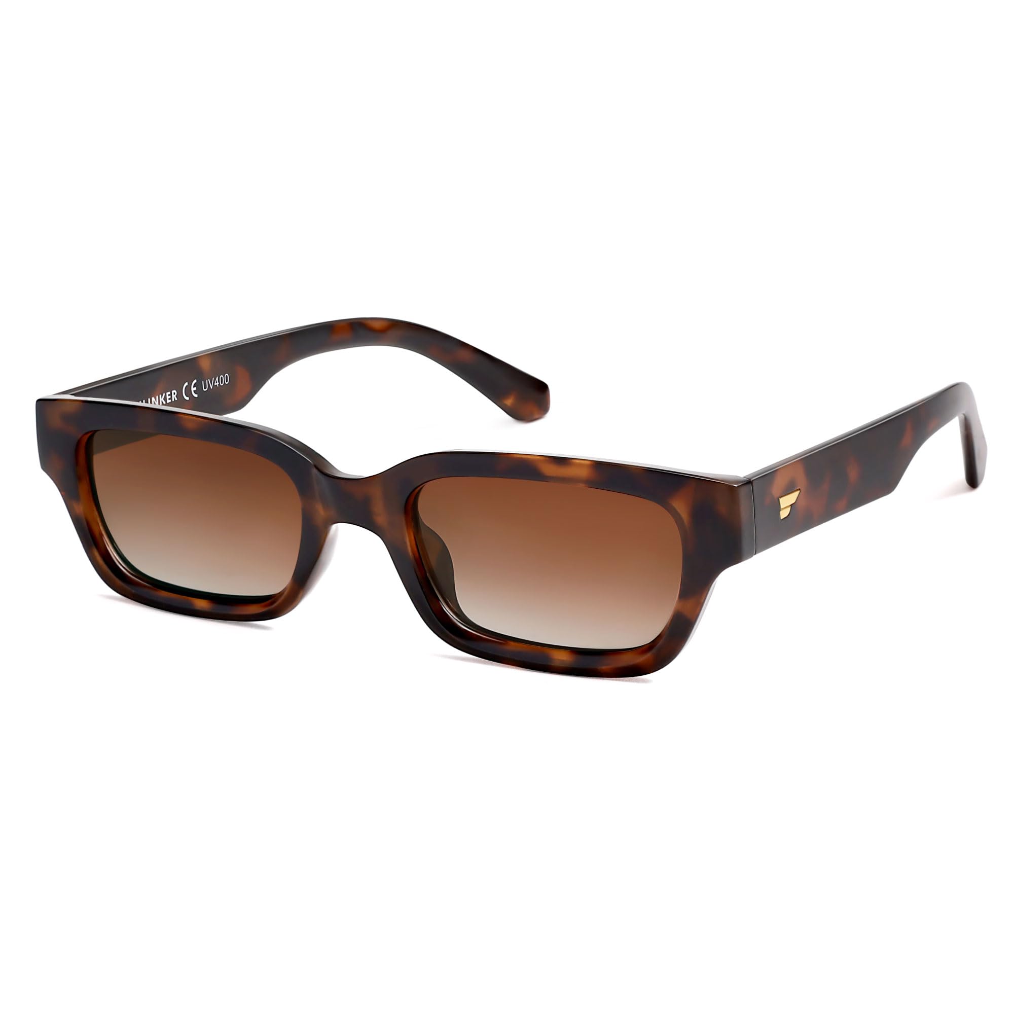 VANLINKER Polarized Trendy Small Skinny Square Cat Eye Sunglasses for Women Retro Vintage Shades VL9846,Tortoise