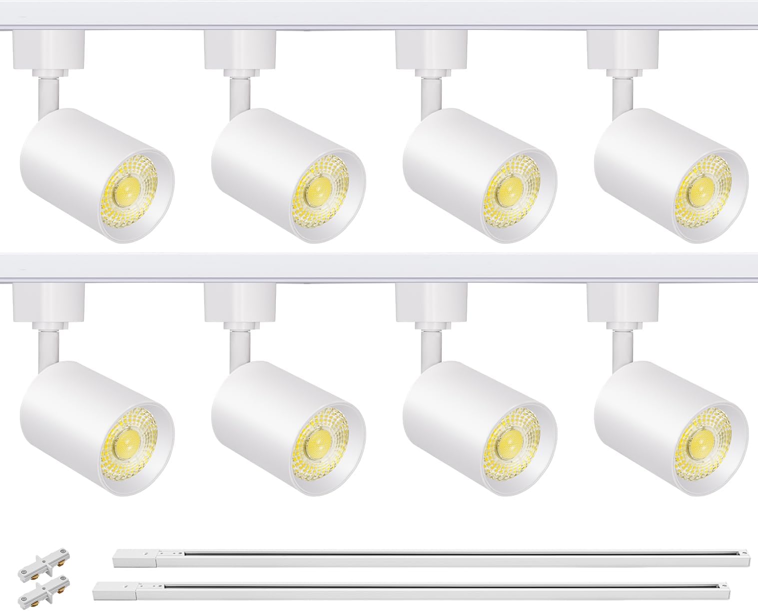 VANoopee 8-Light LED Track Lighting Kit with 6.6FT H Type Track Rails ...