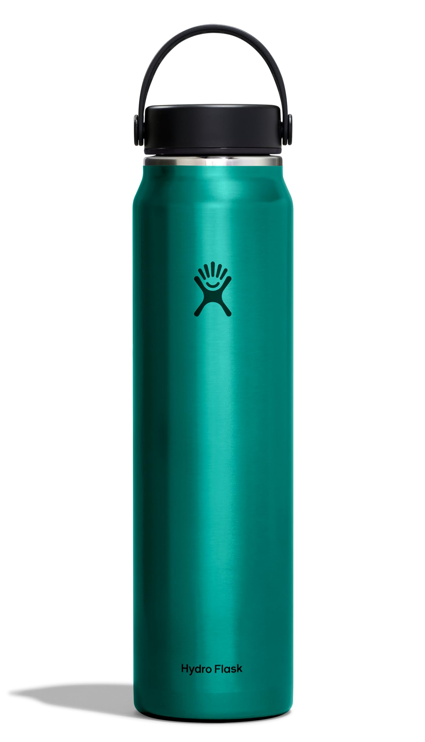 Hydro Flask 40 Oz Lightweight Wide Flex Cap - Insulated Stainless Steel Water Bottle - Hiking, Commuting Emerald Green