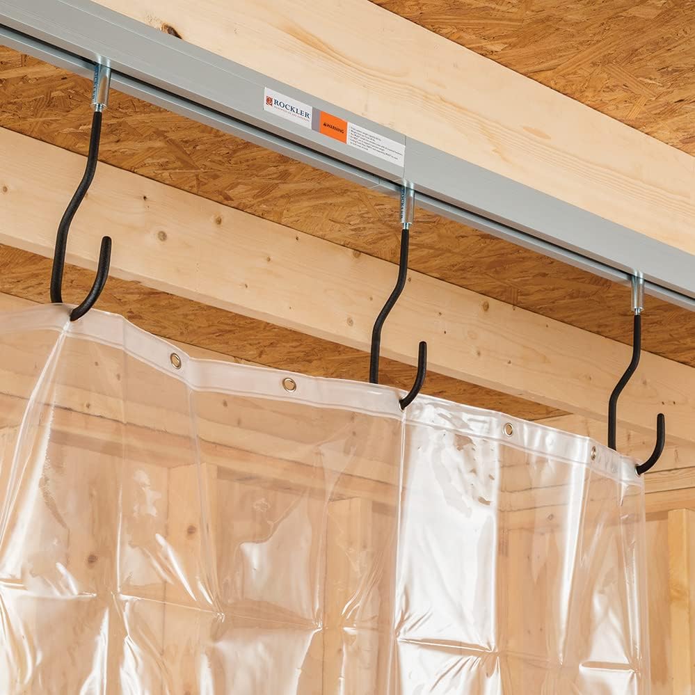Rockler 4’ Tracks for Ceiling Track System - Track for Rolling Trolley & Hooks - Durable PVC Ceiling Track - Great for Hanging Tools, Utility Lights, & More - Easy to Install Hanging Accessories