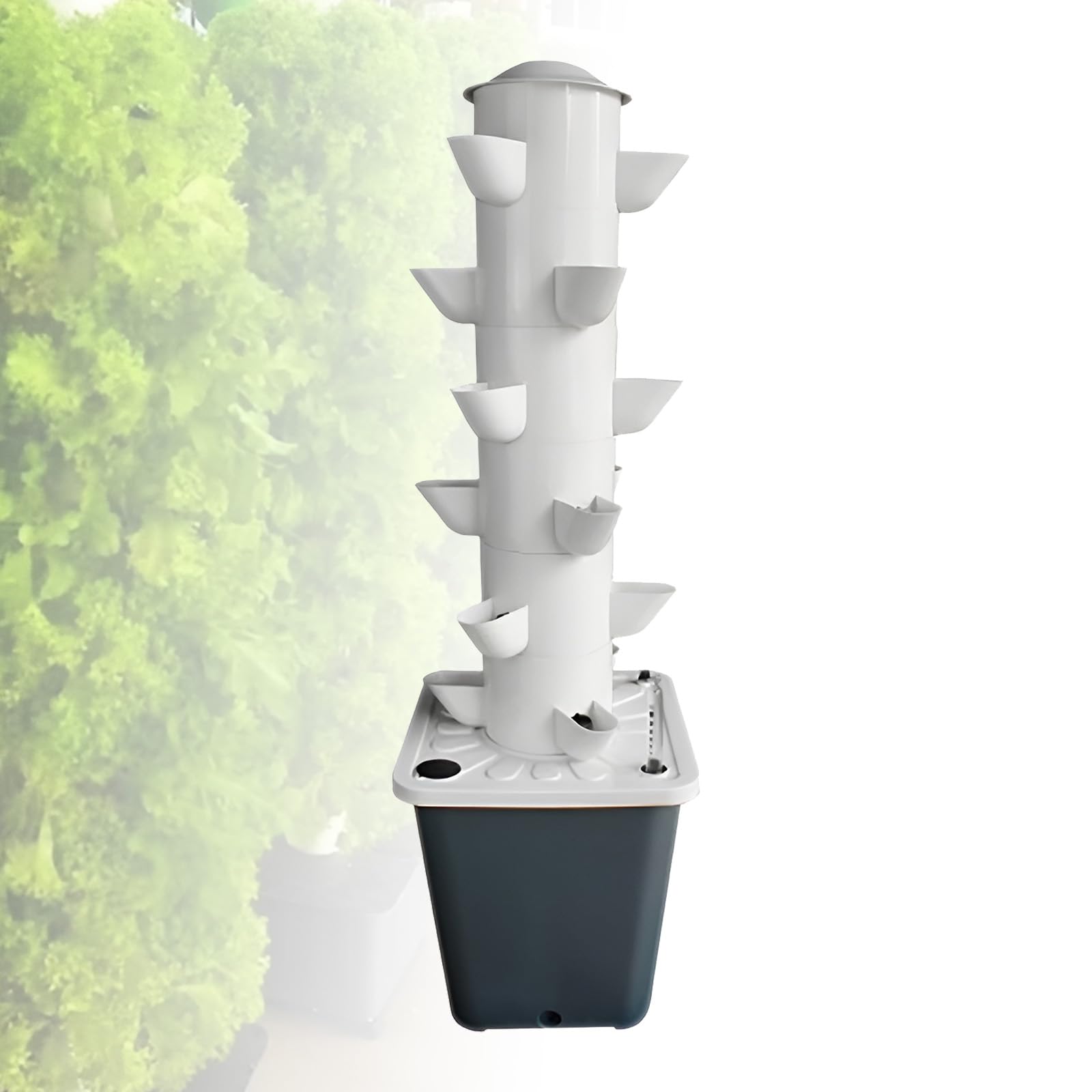 Système de culture hydroponique, kit de jardin sans terre pour l'intérieur et l'extérieur, parfait pour cultiver de la laitue, des herbes et des légumes avec 25 trous de plantation