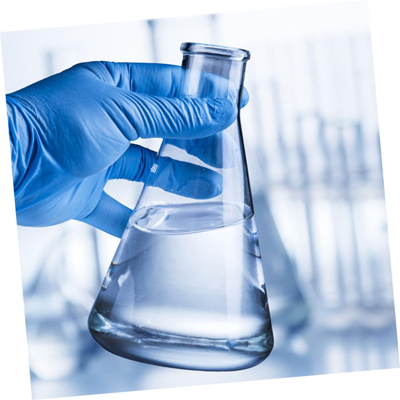 Matraces Erlenmeyer Cónicos de Vidrio de Borosilicato Juego de 4 Cuello Ancho y Medición Precisa para Experimentos en Clase de Química