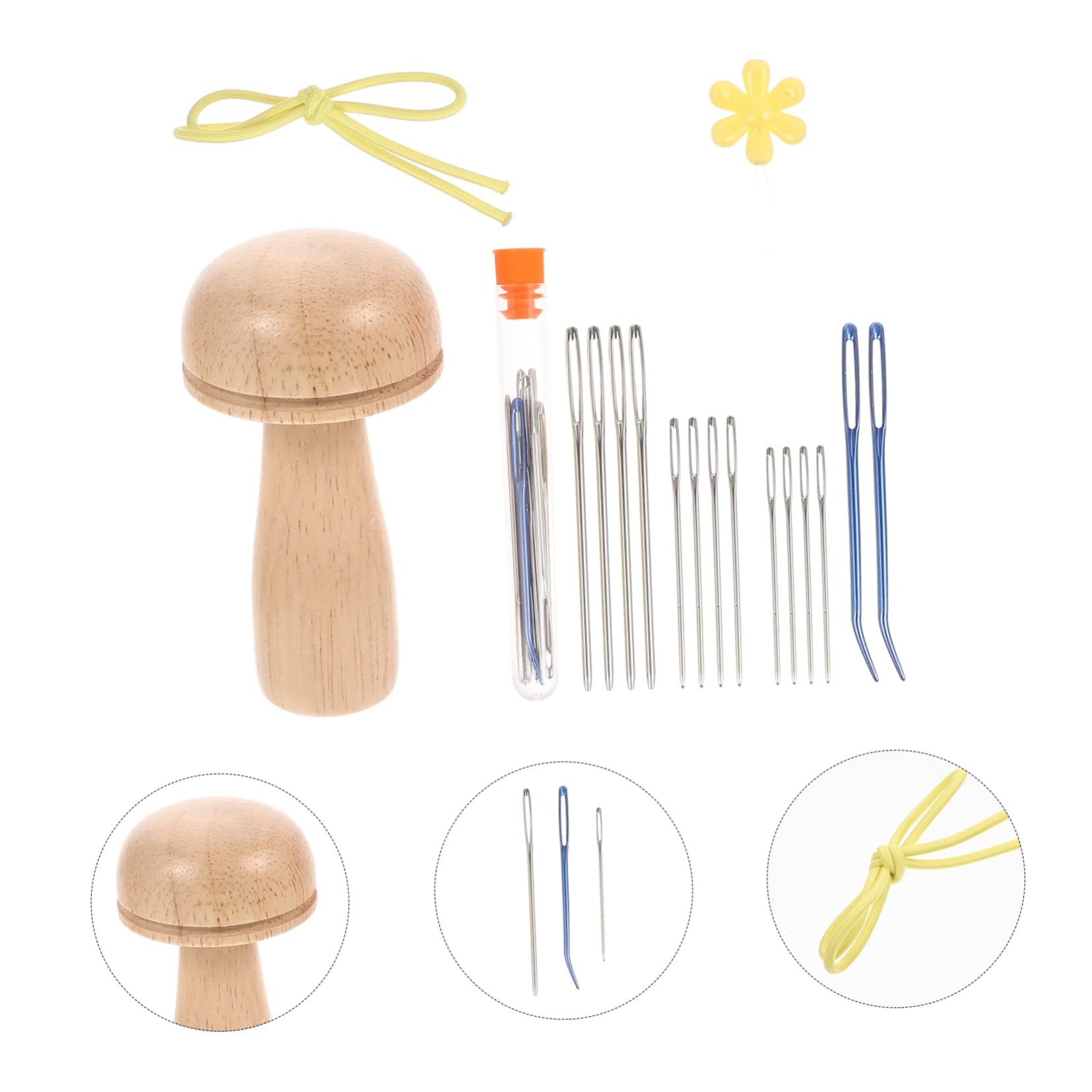 STOBOK 3sets Aghi Da Cucire Ergonomici Per Rammendo Di Aghi Per Maglia e Riparazione Strumenti Di Cucito Portatili Varie Colorazioni Per Maglioni Cappelli e Guanti