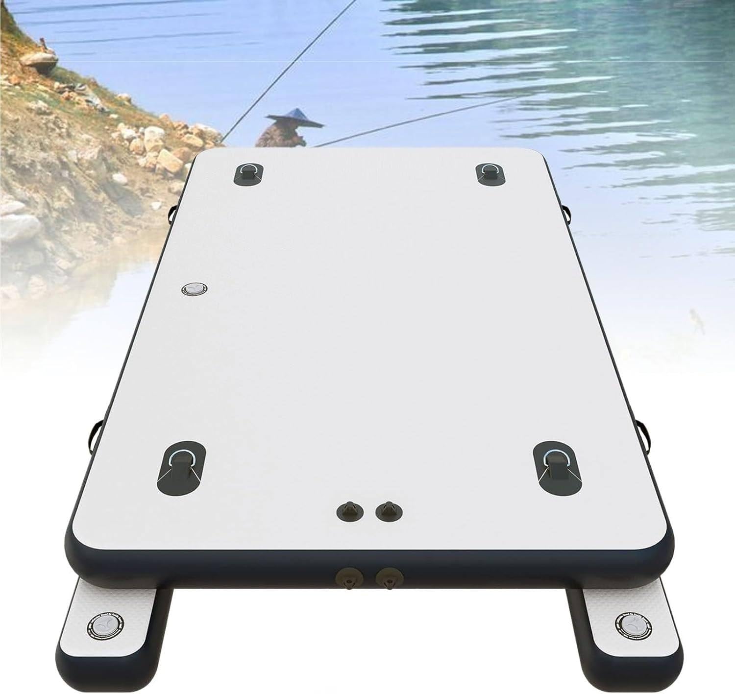 Aufblasbarer See-Float für Erwachsene, Multi-Dock-Connect, Lar aufblasbares Wasser-schwimmendes Bett, tragbares Angeln Schwimmer für Wasser-Rekreat