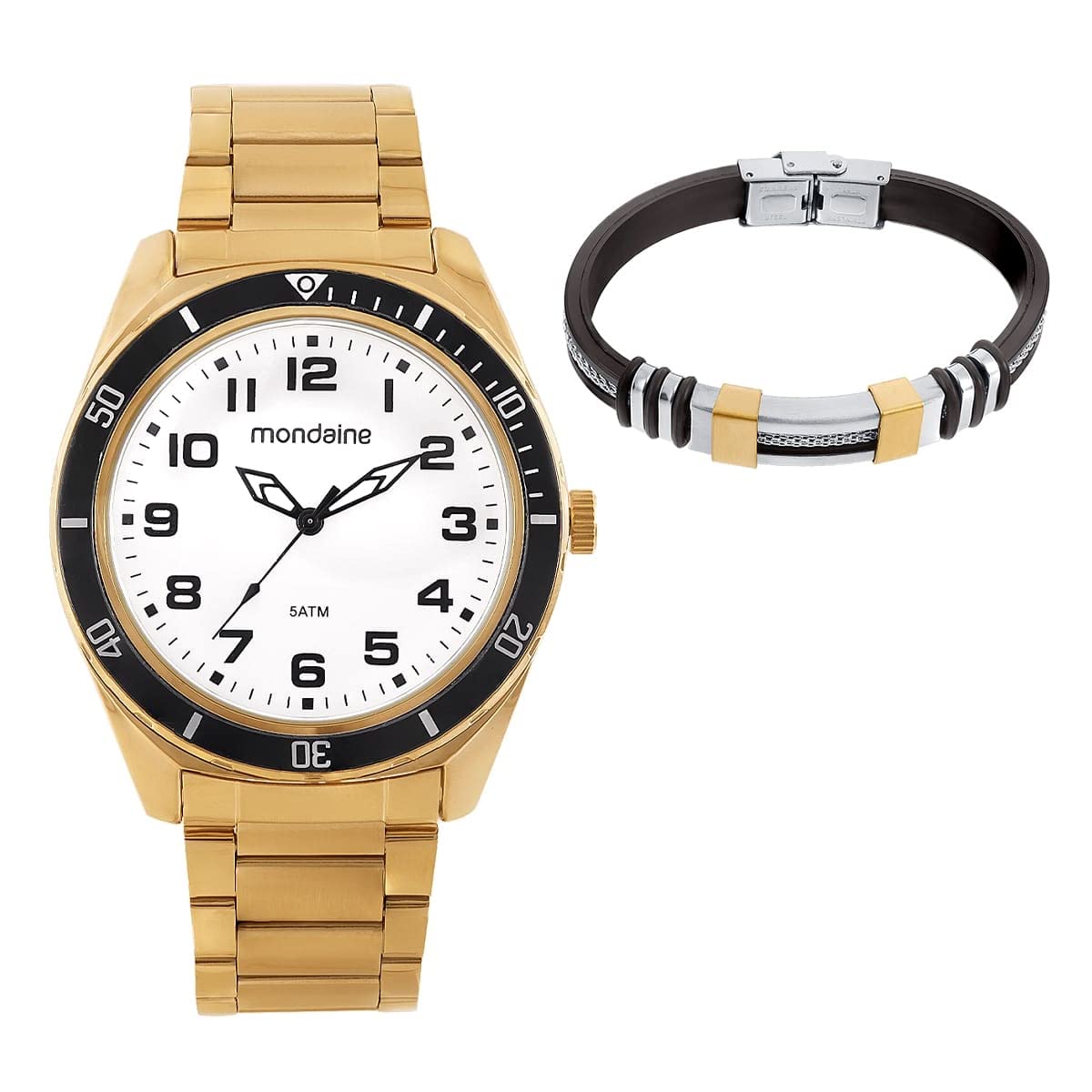 Relogio Mondaine Masculino Ref: 53768gpmvde3 Casual Dourado