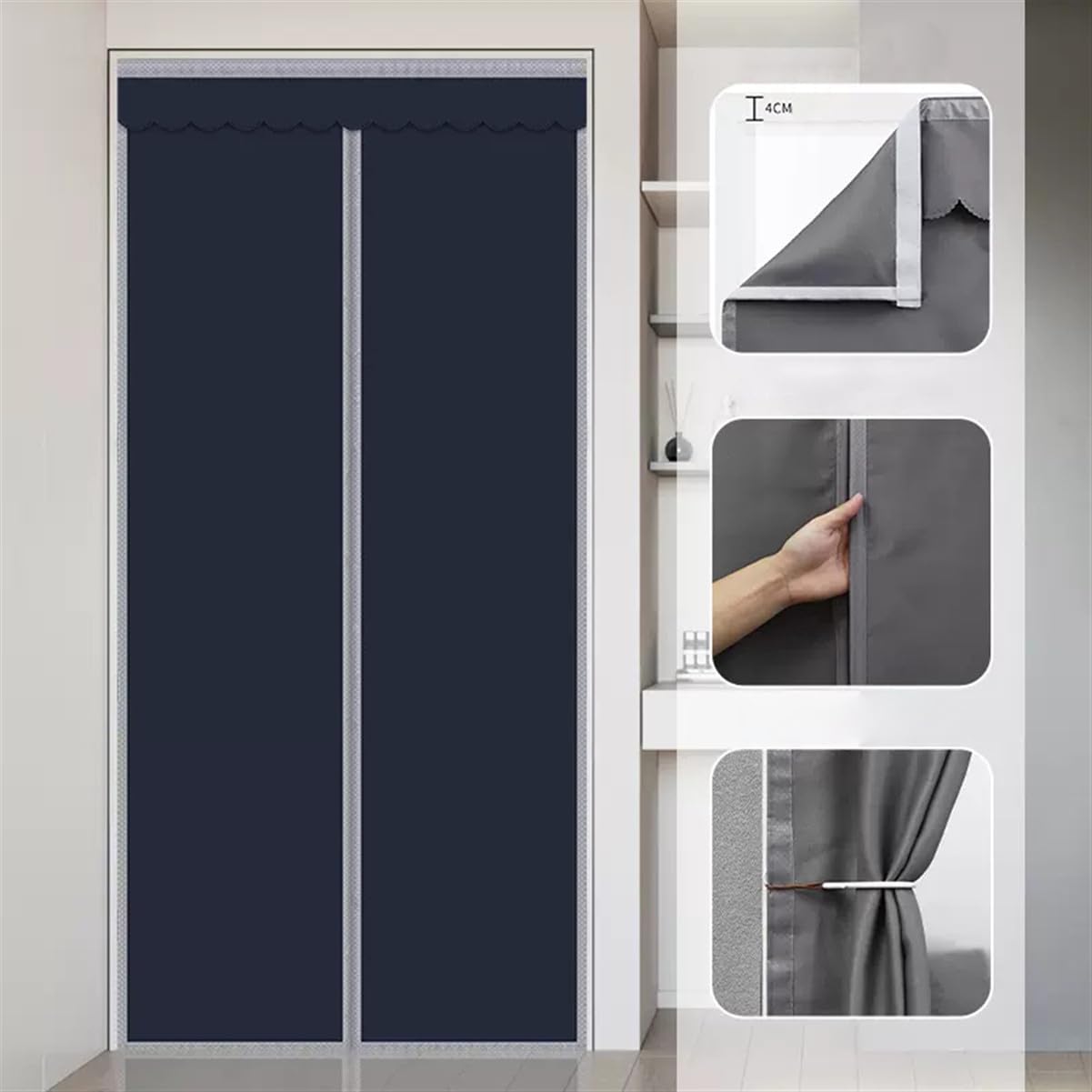 Liveinu Thermal Insulated Door Curtain, SelfSealing Door