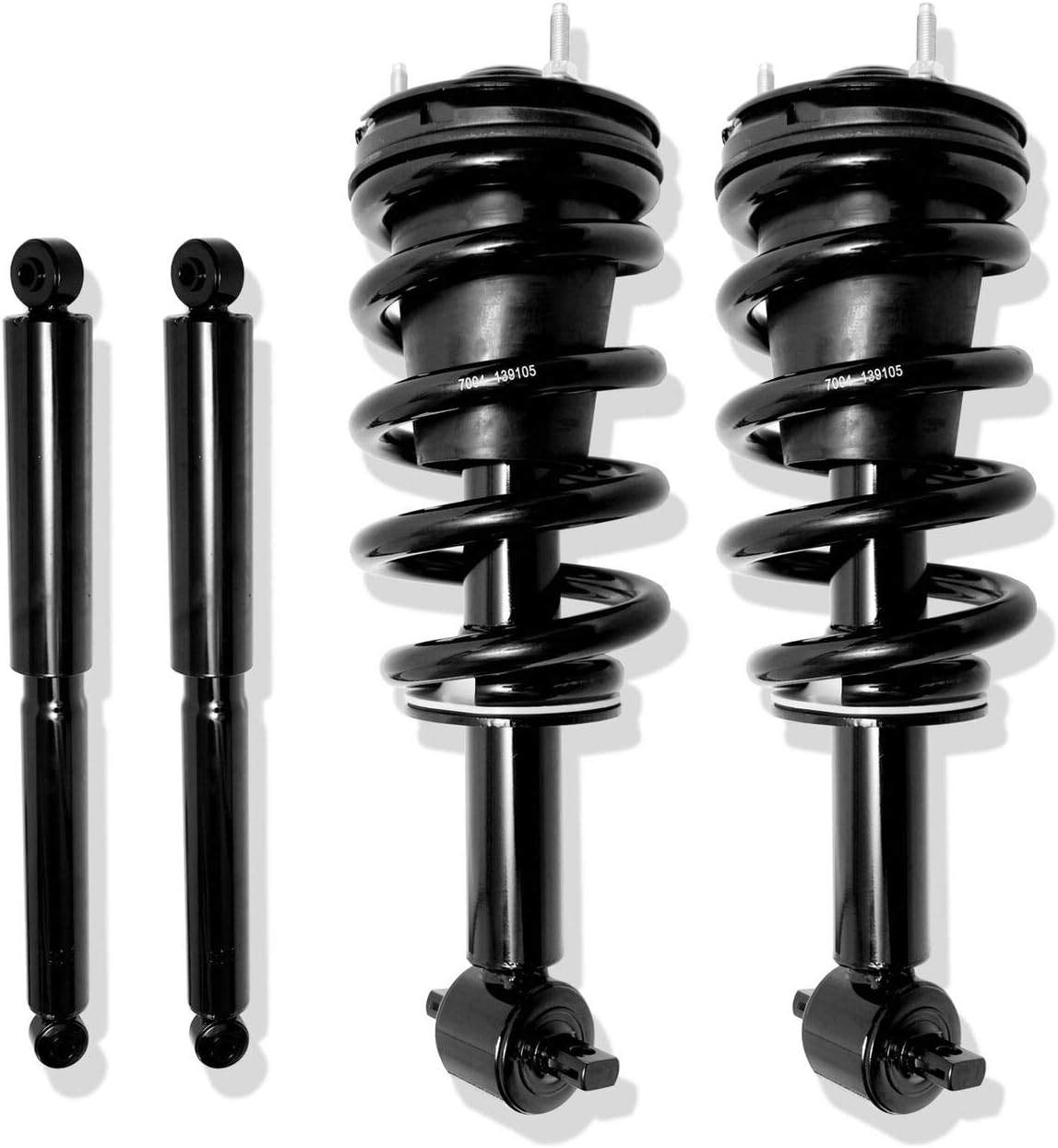 itelleti 4pcs New Front Suspension Struts Coil Springs Assembly + Rear Shock Absorbers Fit 08-13 Chevy Silverado/GMC Sierra 1500 07 New Body Without Electronic Suspension