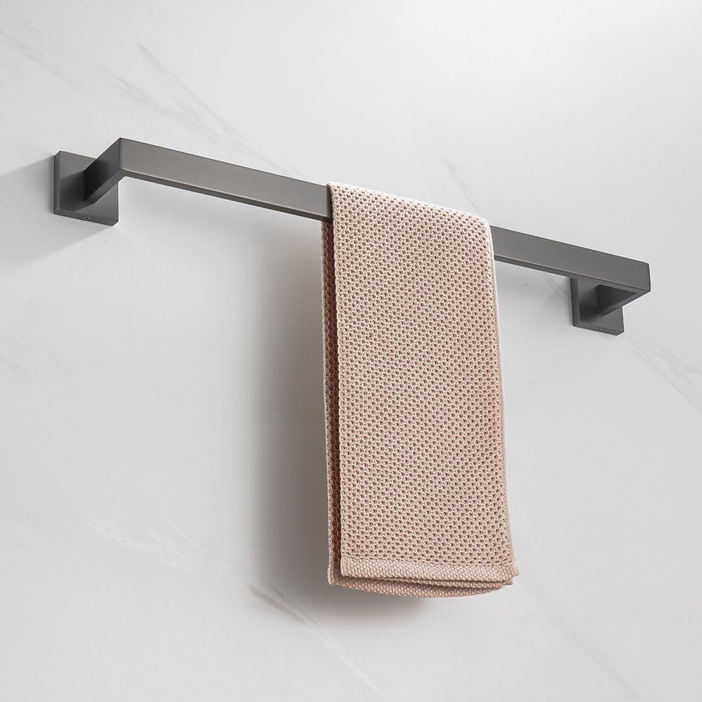 Stylowy metalowy zestaw akcesoriów łazienkowych ze stali nierdzewnej, 60 cm, uchwyt na papier toaletowy i haczyk na szlafrok, nowoczesny sprzęt łazienkowy do eleganckich przestrzeni i współczesnego