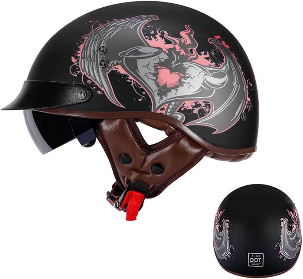DCLINA Motorcycle Retro Half Helmet 