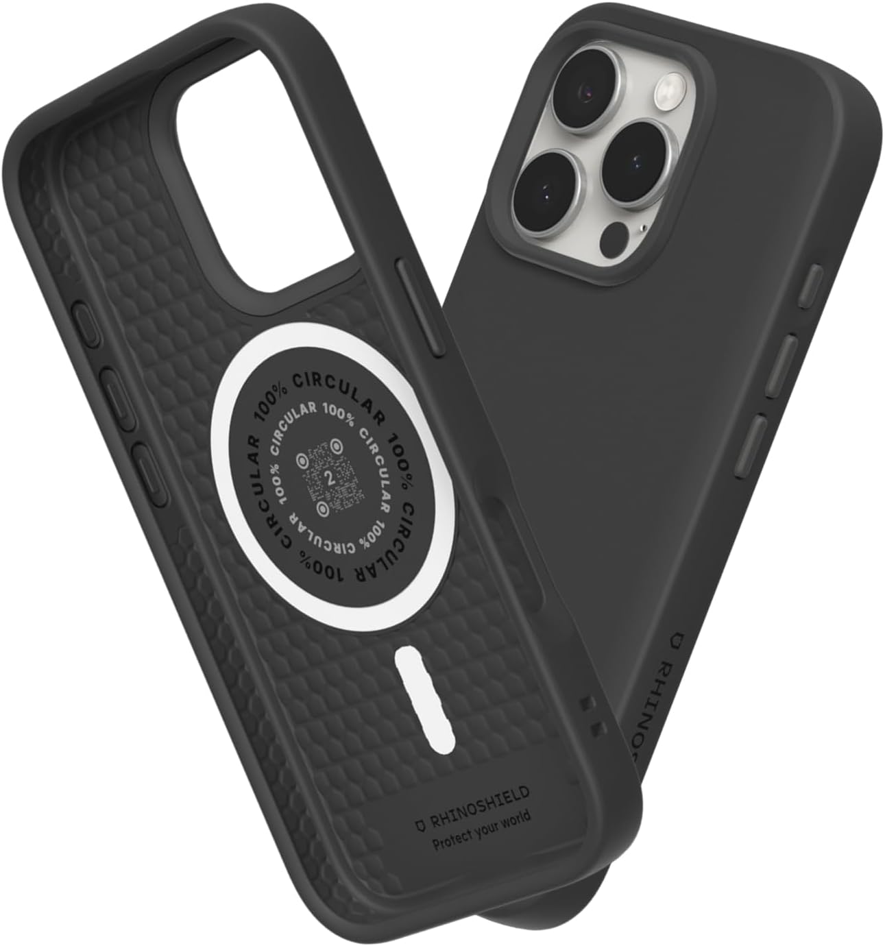 RHINOSHIELD SolidSuit Case Compatible with Magsafe for [iPhone 16 Pro] | Shock Absorbent Slim Design Protective Cover with Premium Matte Finish 3.5M / 11ft Drop Protection - Classic Black