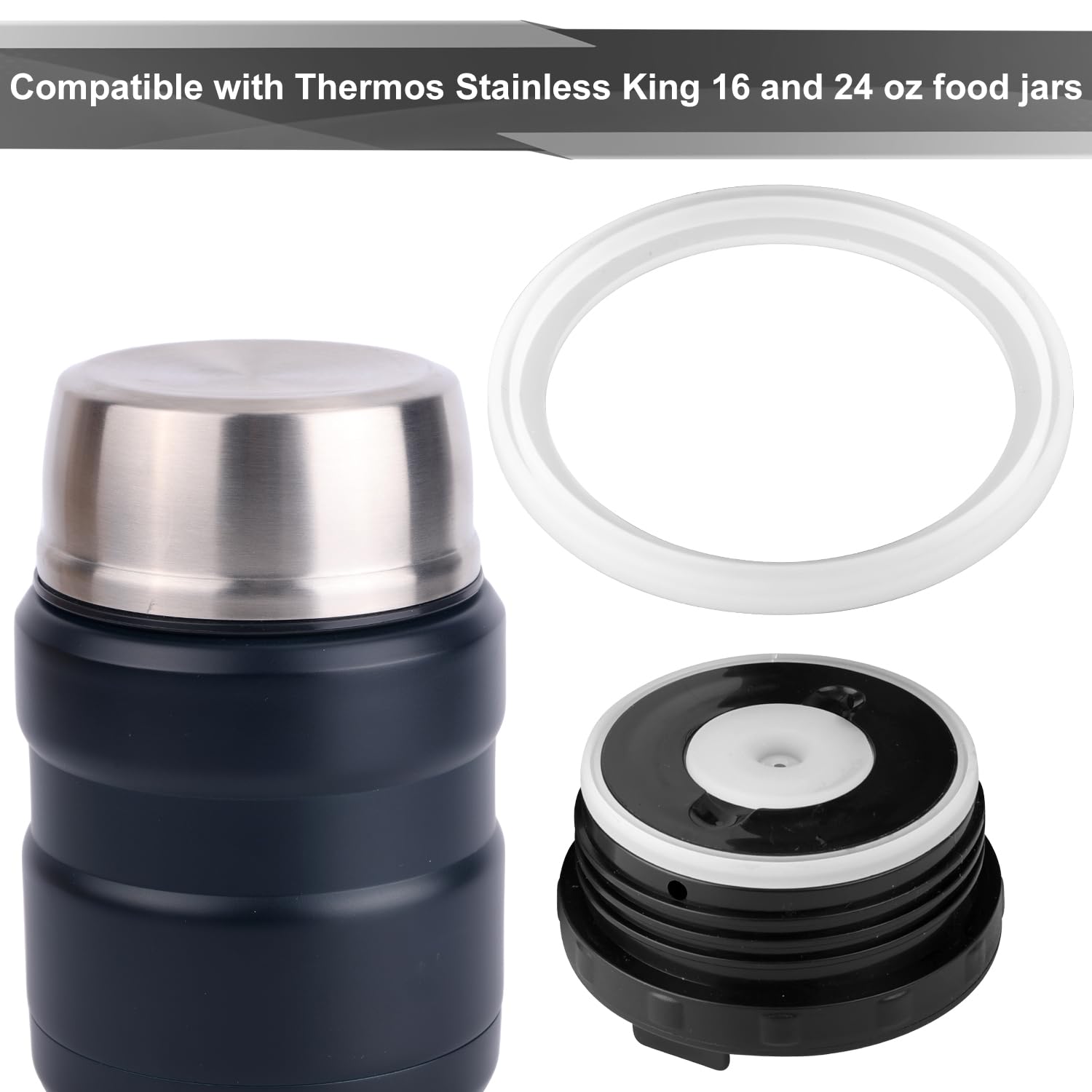 Stopper 764 4-Pack Silicone Gaskets For Thermos Stainless King