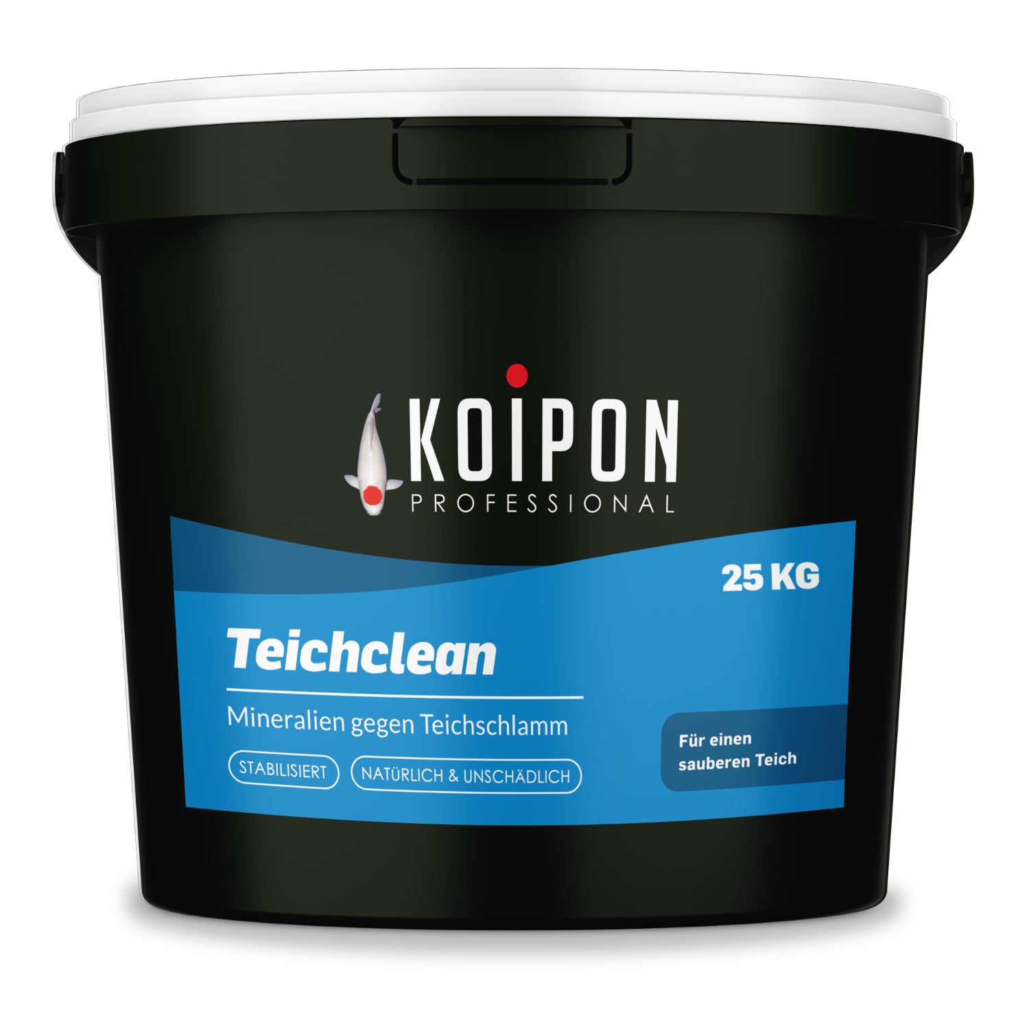 KOIPON Teichclean 25 kg Teichschlammentferner, Biologischer Abbau von Teichschlamm, Teichreinigung von Laub, Schlamm und Ablagerungen, für Fischteich oder Gartenteich