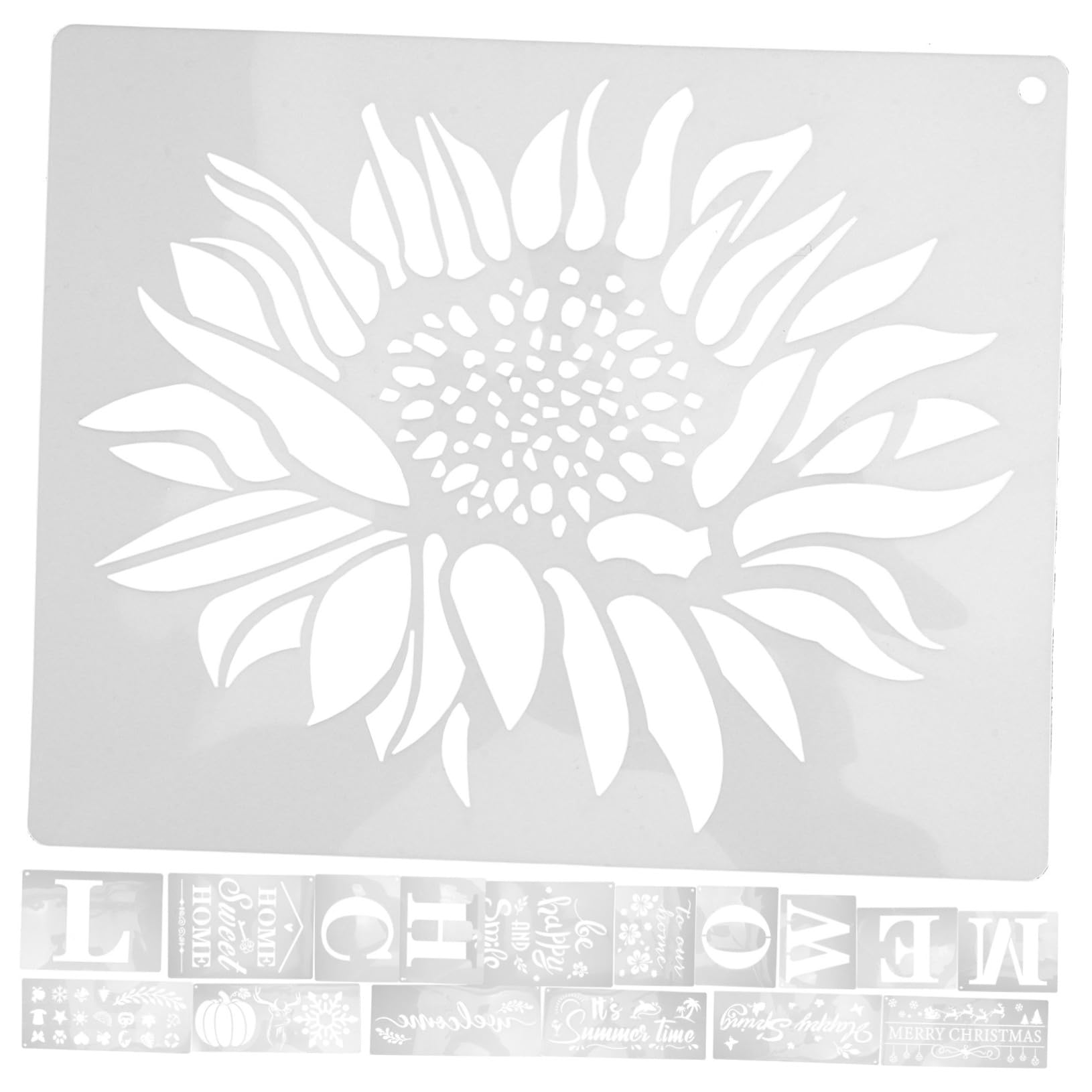 SHINEOFI 5 Series Pequeñas Plantillas De Pintura Plantillas Reutilizables Para Pintar De Letras Para Pintar De Arte De Uñas Emblemas La Mascota 26 Hojas*5