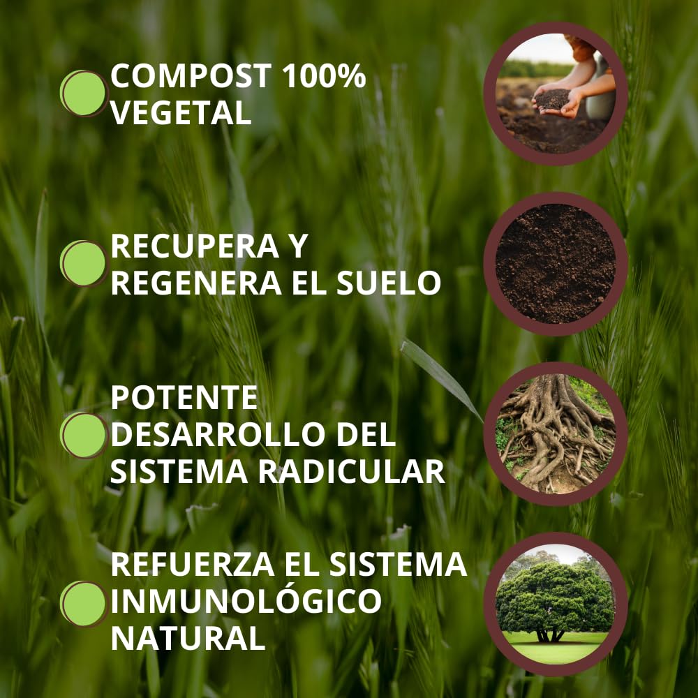 Vithal Humus de Algas Bokashi Abono Plantas - Fertilizante Plantas 100% Vegetal y Natural con Algas Marinas, Estimula el Crecimiento de Flores y Frutos, Ideal para Huertos y Jardines, 2L