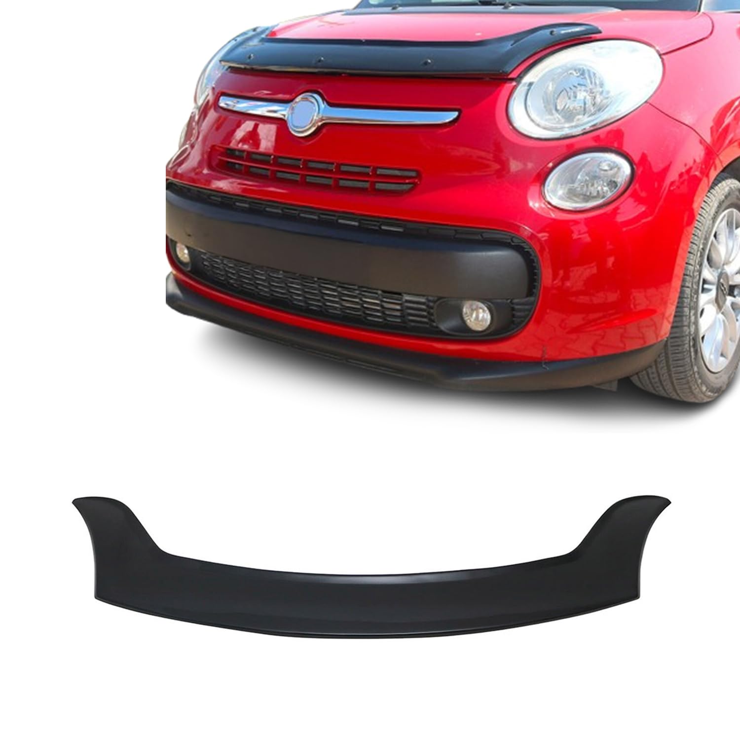 OMAC Cofano Deflektor Steinschlagschutz compatibile con FIAT 500L 2013-2024 Plastica 1 Pz